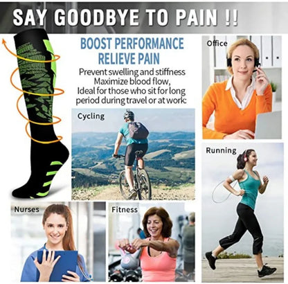 Compression Socks Running Sports Socks Medical Nursing 20-30Mmhg for Flight Travel Pregnancy Edema Diabetes Varicose Veins Socks